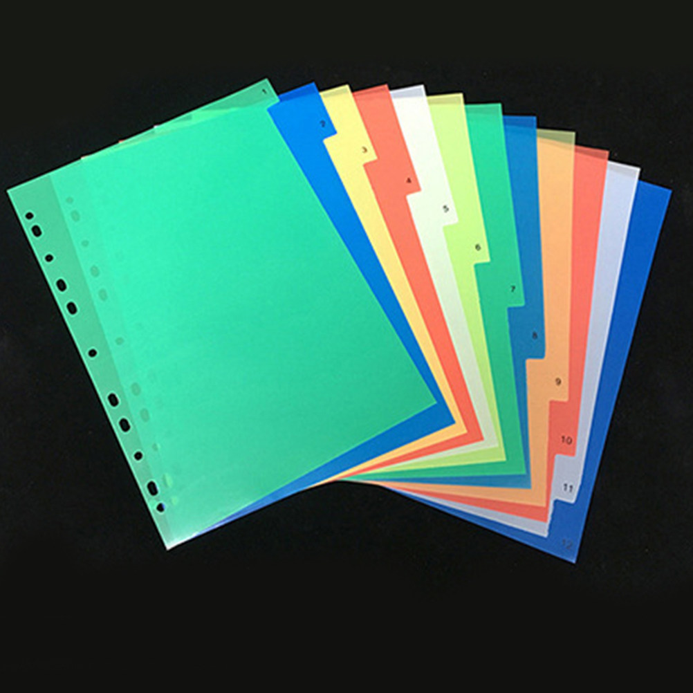Tab Divider A4 - 40Pcs A4 Multi Color Binder Dividers