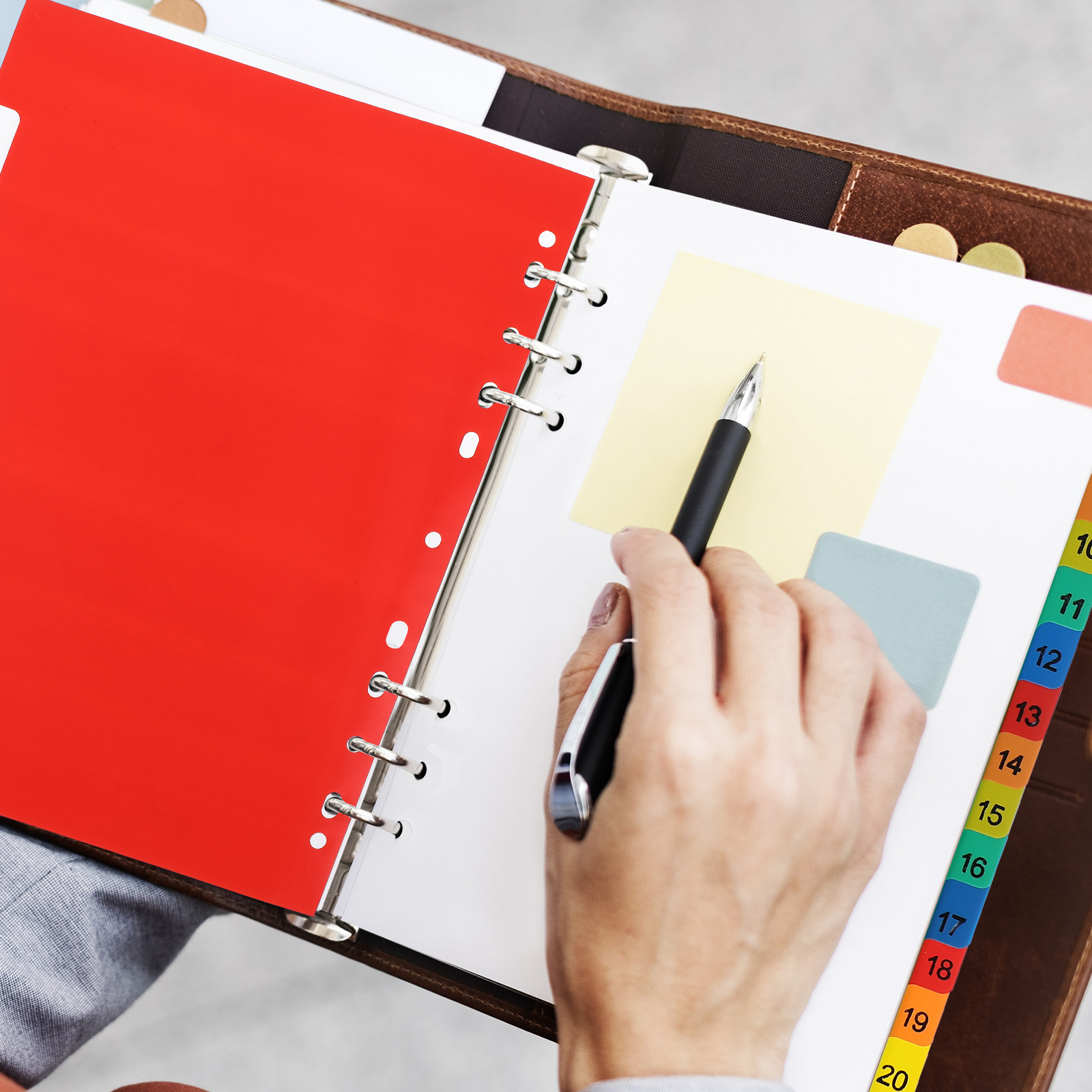 Tab Divider A4 - 20 Pages A4 Colorful Plastic Tab