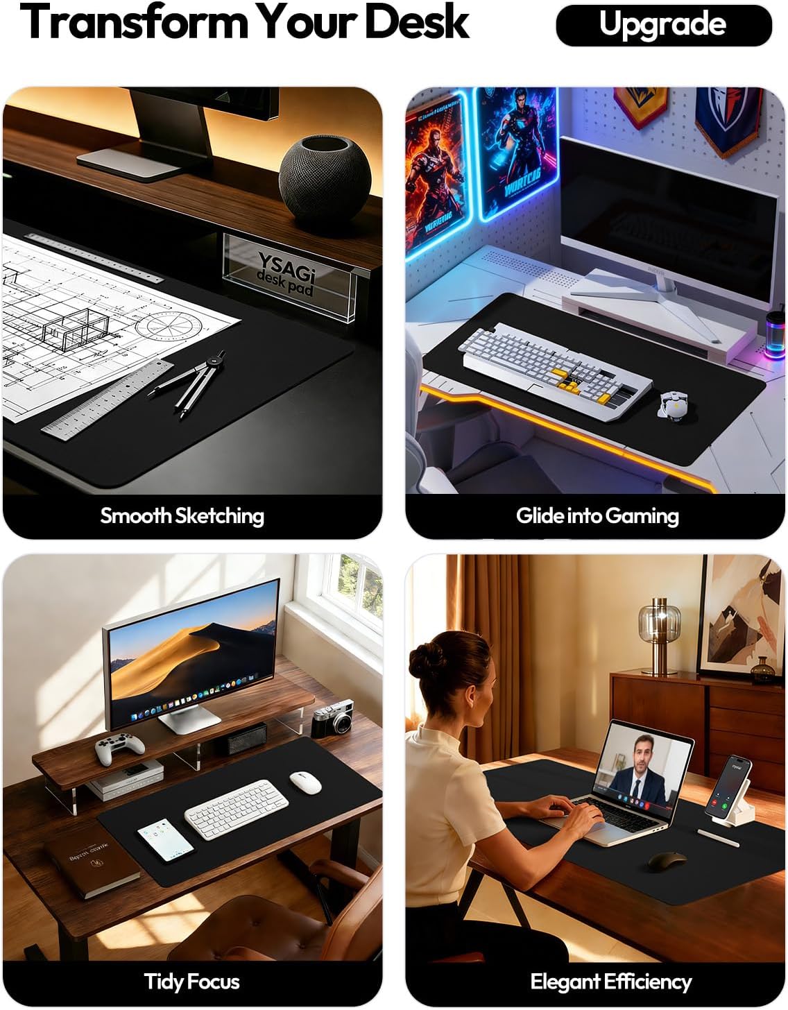 Leather Office Desk Pad Protec - Leather Desk Pad 리뷰 및 가격