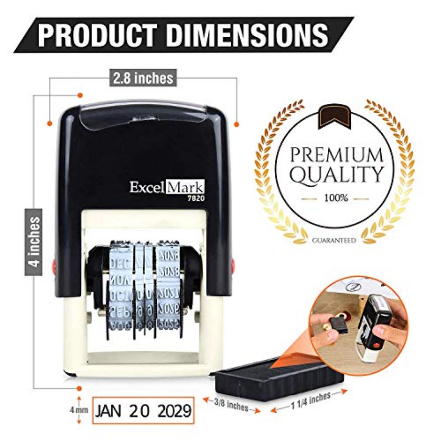7820 Self-Inking Rubber Date S - Rubber Date Stamp 리뷰 및 가격