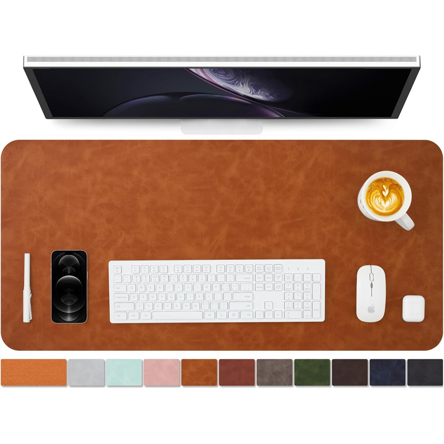 Distressed Leather Desk Mat -  - Leather Desk Pad 리뷰 및 가격