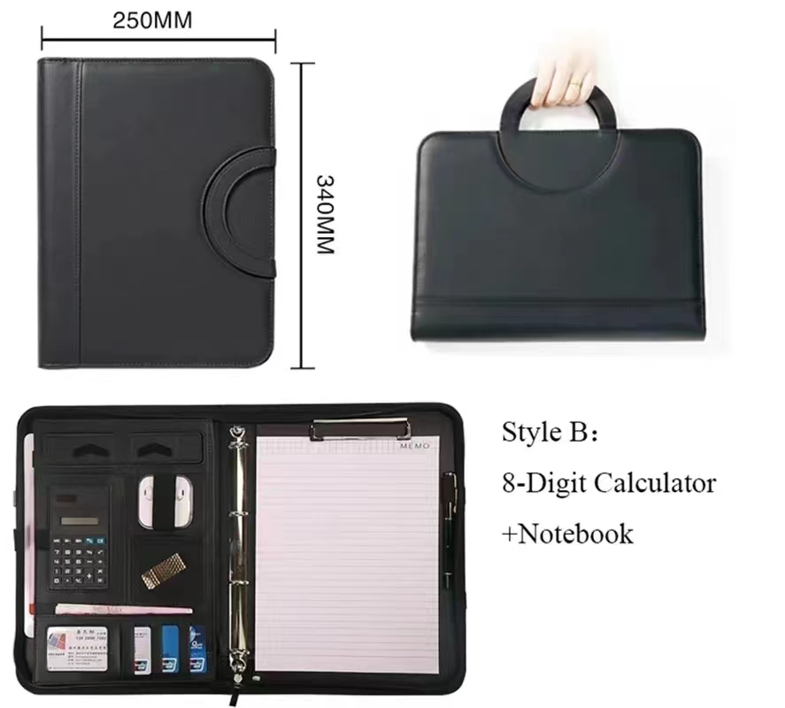 PU leather A4 zipper calculato - Binder A4 Lever 리뷰 및 가격