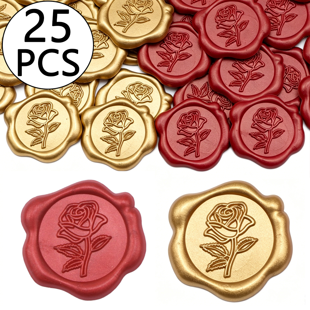 25pcs/set 3D Rose Flower Shape - Wax Seal Stamp Set 리뷰 및 가격
