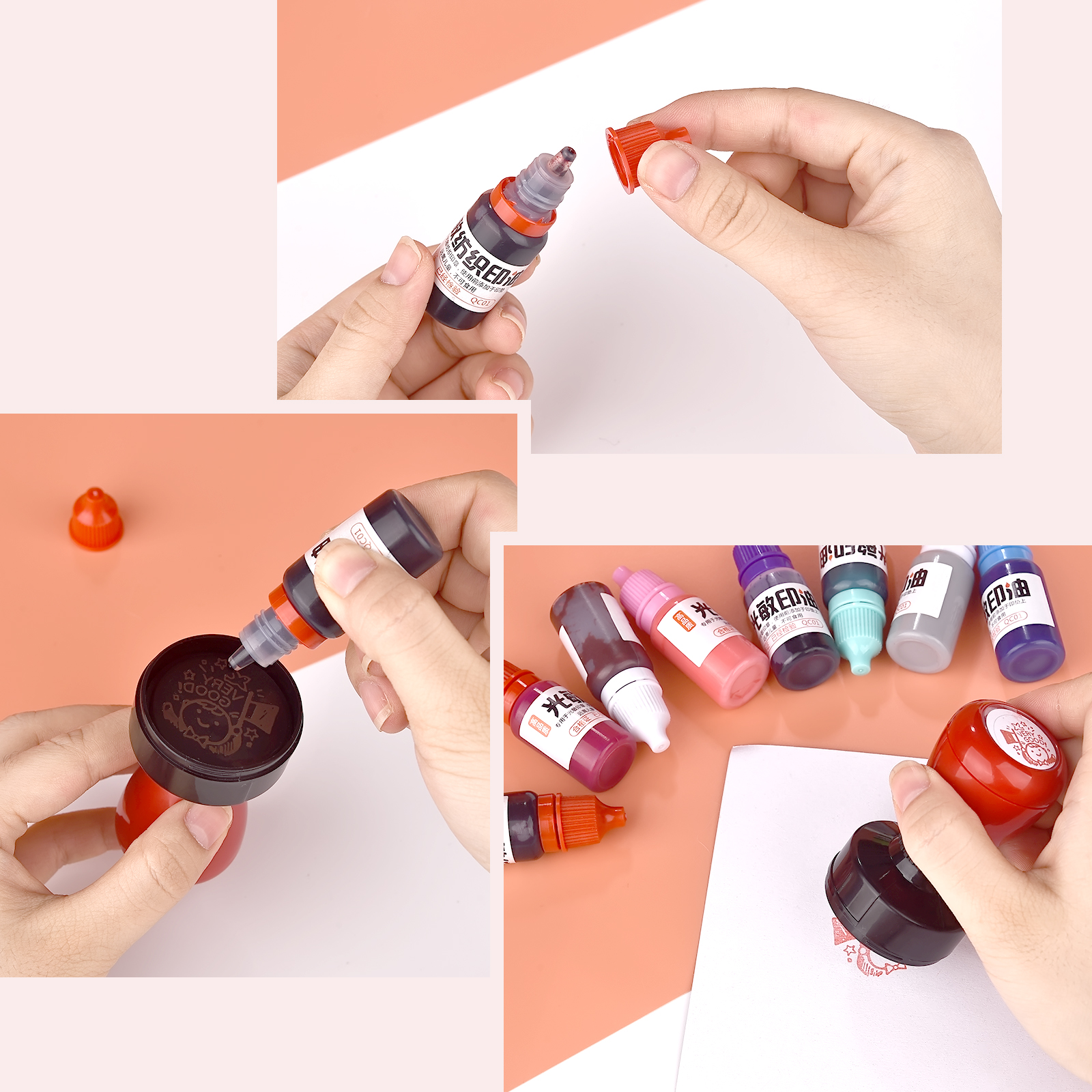 10ml Refill Ink 13 Color Rubbe - Rubber Date Stamp 리뷰 및 가격